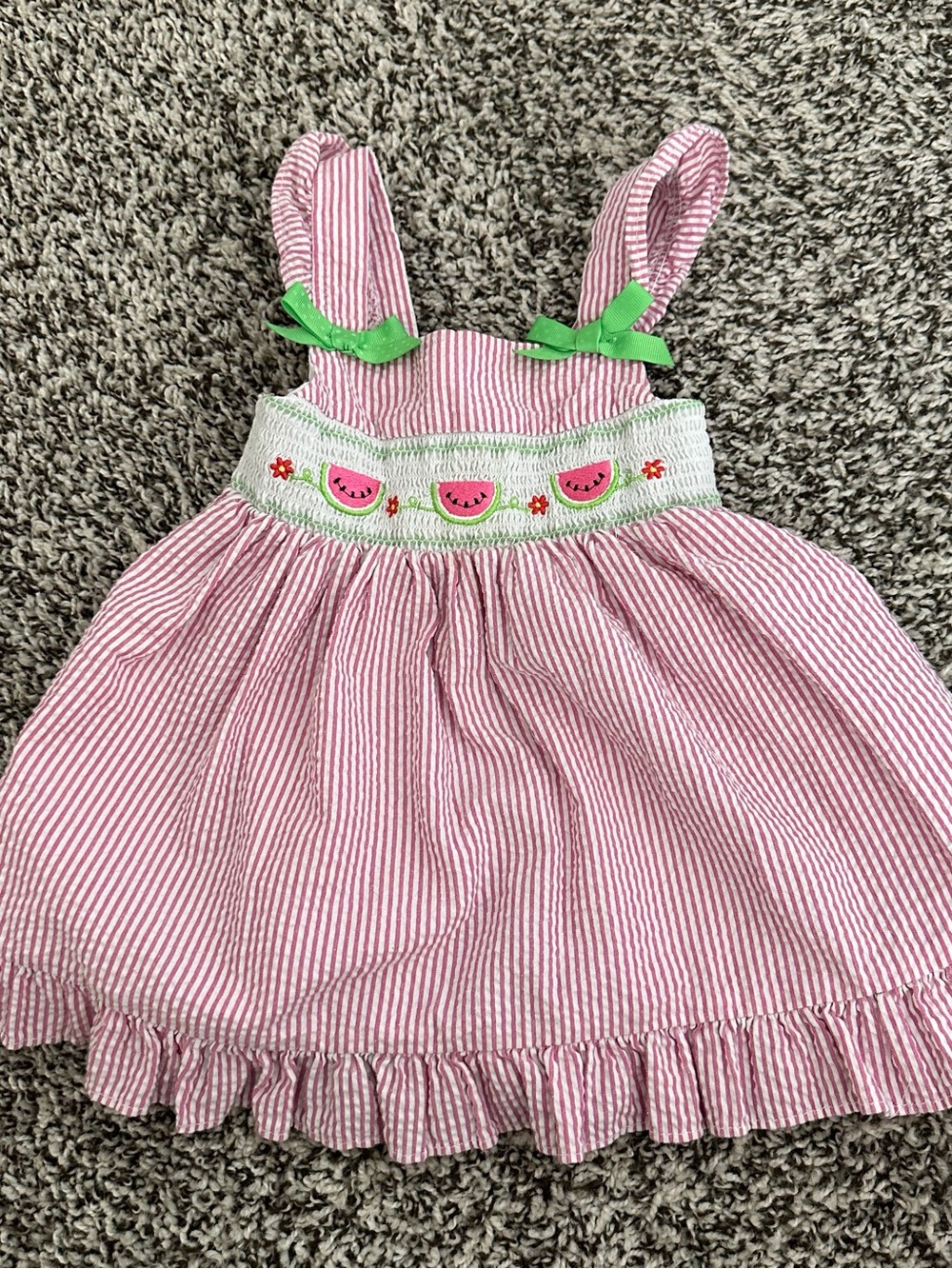Vintage Pink Striped watermelon dress